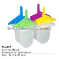4 in 1 plastic ice cream mould,pp ice container,popsicle mold